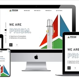 Prism Integrated Solutions website on desktop, tablet and phone