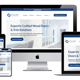 Royal Door & Trim Supplies website on desktop, tablet and phone